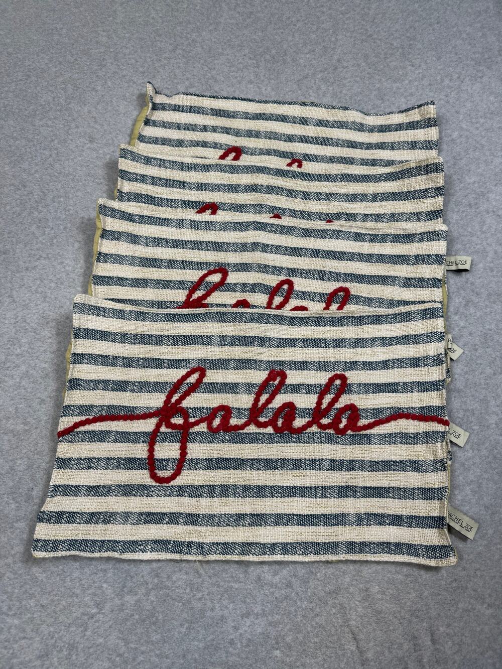 Rachel Zoe Set Of 4 Fa la la Christmas Place Mats